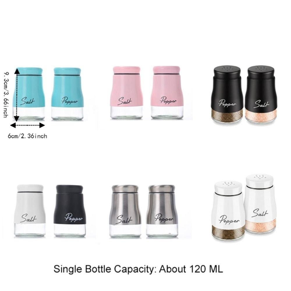 2PCS Leak-proof Salt Pepper Bottle Set Moisture-proof Seasoning Bottle BBQ Seasoning Bottle  Chef