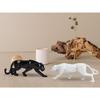 Modern Black & White Geometric Shape Panther for Home Decor (Pack of 2, White & Black)