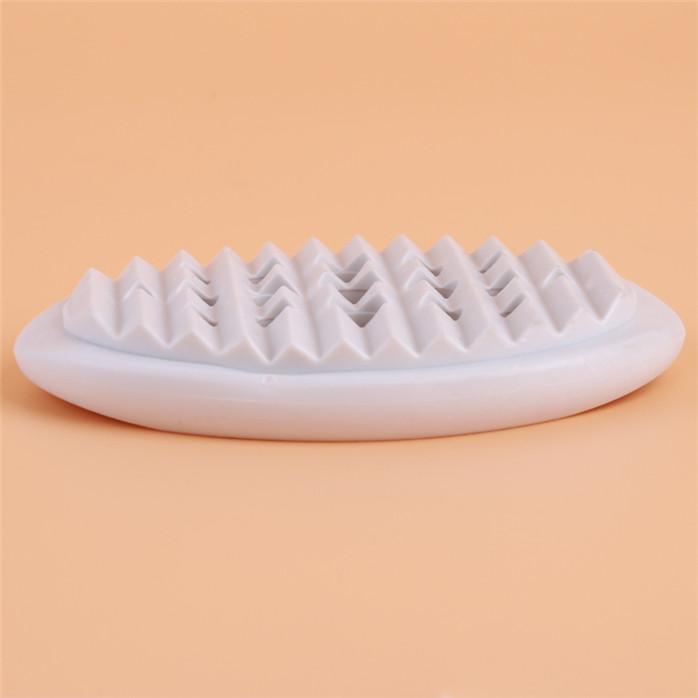 Silicone Soap Dish Storage Holder Tray Drain Soap Box Bathroom Accessories
