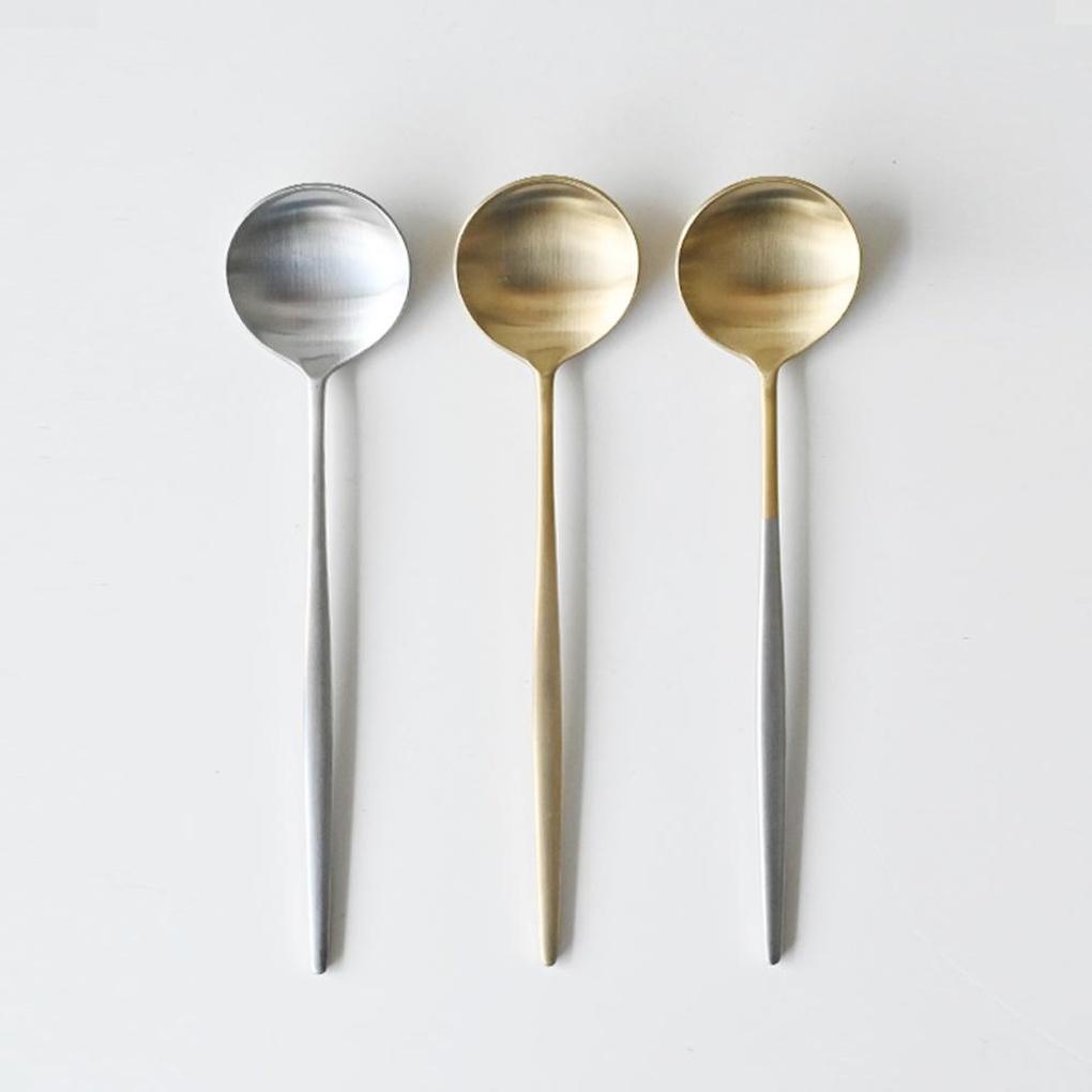Avella Matte Stainless Steel Dessert Spoon Silver