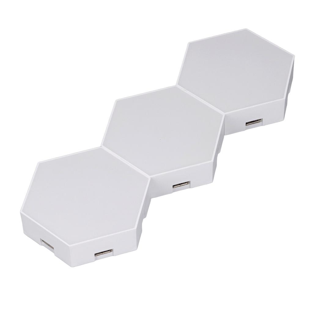 10 Sets Hexagonal Lights Colorful RGB LED Geometry Splicing Wall Lamp Remote and Touch Control USB Cable Powered