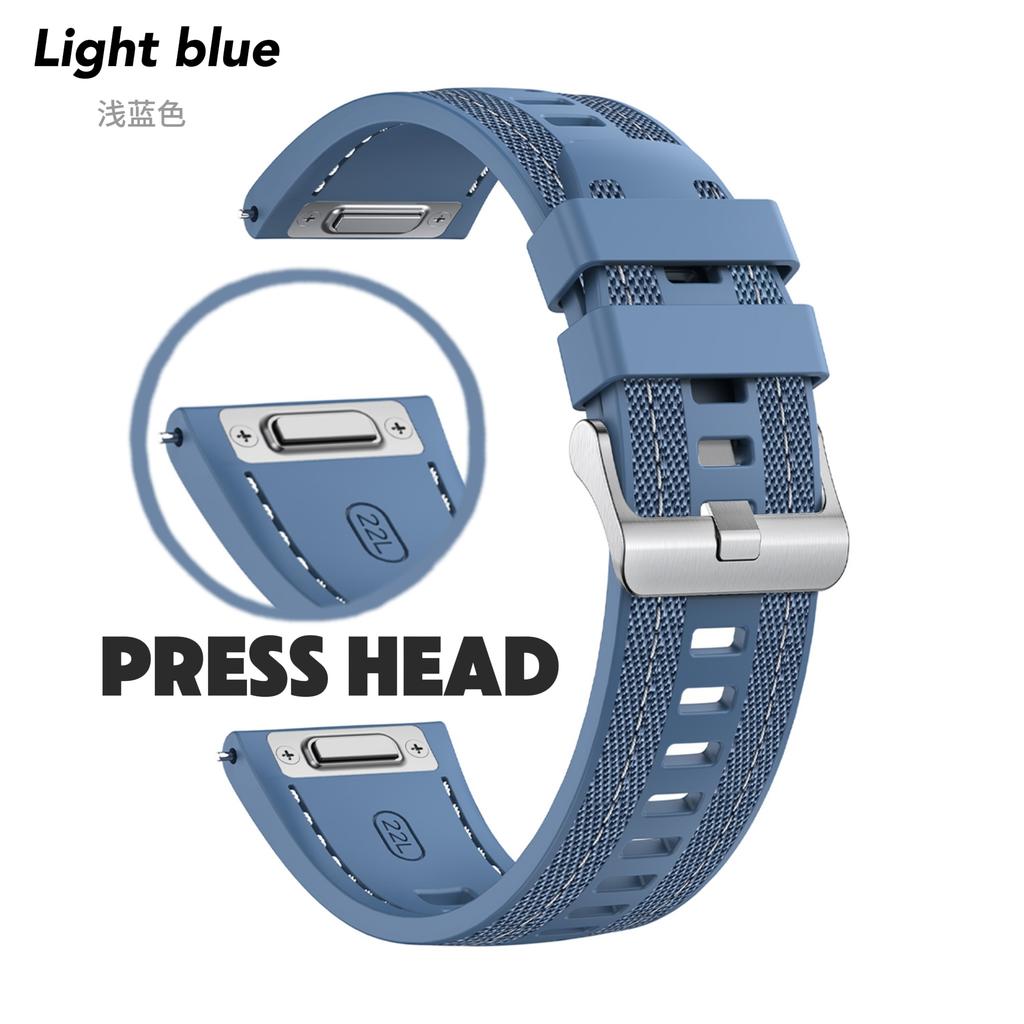 Nylon Silicone Strap for Huawei Watch GT5 Pro 46mm Band Wristband Bracelet for Huawei Watch GT4 Pro 22mm Universal Press Head Strap