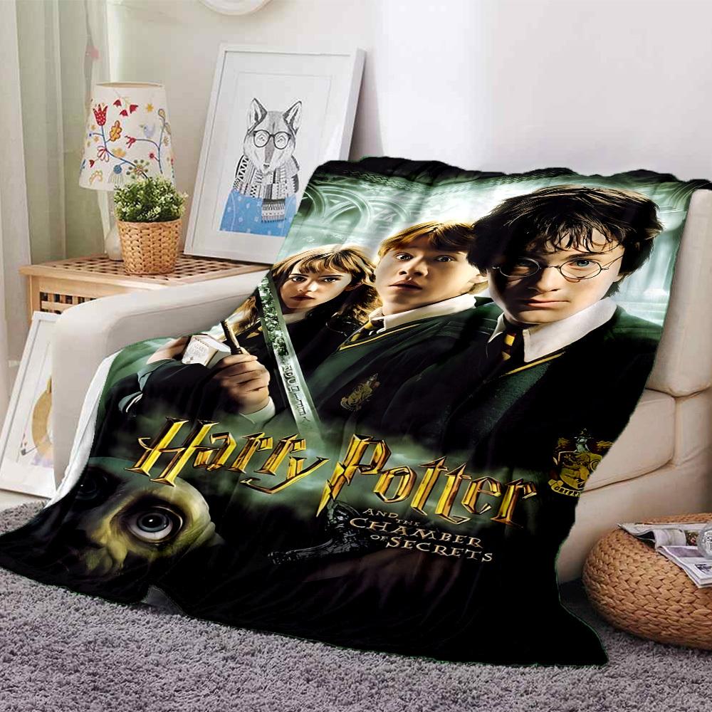 

1pc Harry Potter Chamber of Secrets Flannel Blanket Soft Warm Throw for Home, Office, Travel, All-Season Cozy Bedding GiftL1176 80cmx120cm(31inx47in)