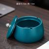 Ceramic Anti Fly Ash Ashtray, Ashtray with Lid Office Ashtray, Chinese Style Ashtrays, Home Decoration, Household Merchandises