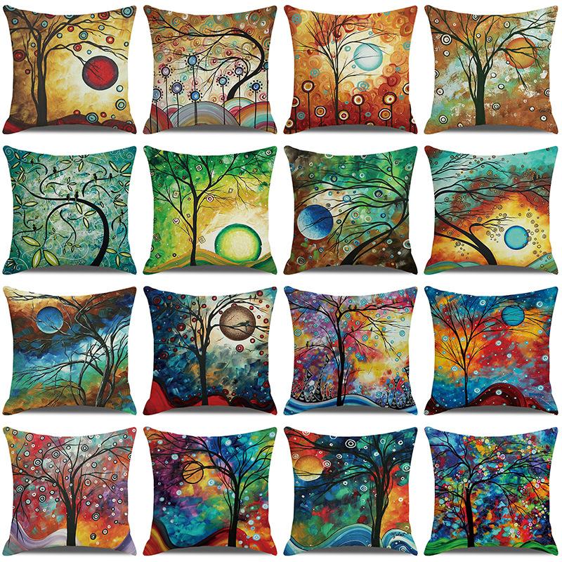 Printed Pillowcases, Linen Pillows, Sofa Pillows, Home Decoration Pillows