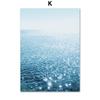 Summer Sea Ocean Beach Landscape Nature Wall Art Canvas - Modern Simple Nordic Style Bedroom  Poster Print