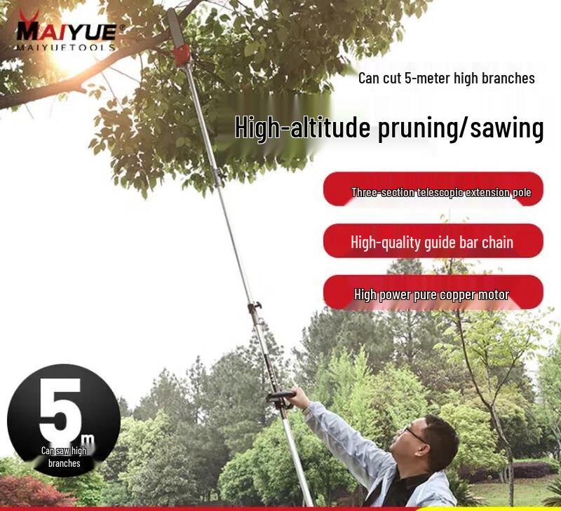 SMVP Беспроводная электрическая пила для обрезки высоких ветвей Вилка CN (адаптер в комплекте)