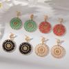 Boho Ethnischer Stil Samenperlen Ohrhänger für Damen Kreative Persönlichkeit Metall Ohrhänger Handgemachter Schmuck Geschenke
