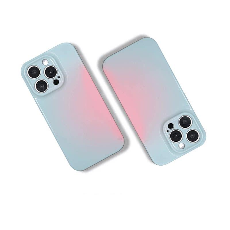 Pink and blue smudge suitable for Apple 17promax cartoon cute iPhone16Pro lens all-inclusive 15 new 14