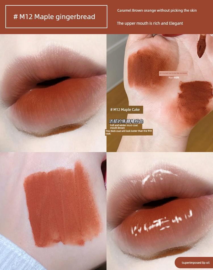 AKF Lip Mud M08/25/09/19/04/M07 Color Sea Salt Princess Caramel Chocolate Glaze Lipstick