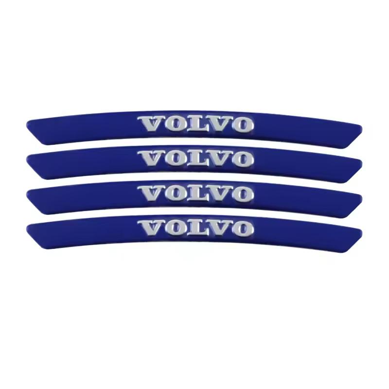 4Pcs Car Badge Wheel Rims Brow Decal 3D Aluminum Trim Sticker For Volvo Xc60 Xc90 V40 V60 S60 V50 V90 S80 C40 XC40 V70 XC70 C30 PH4