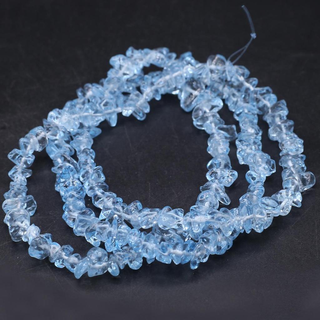 1 Tel Şifa Kristali Ezilmiş Taş Boncuklar 7mm Doğal Taş Gevşek Aralayıcı Boncuklar Takı Yapımı için DIY Kolye Bilezik Aksesuarları Uzunluk 80cm