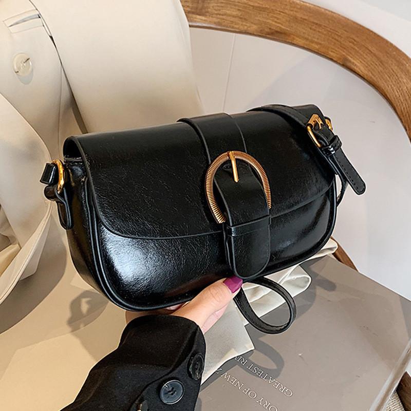 Ielgy Underarm Bag Retro All-Match One-Shoulder Messenger Autumn Winter Small Square Bag