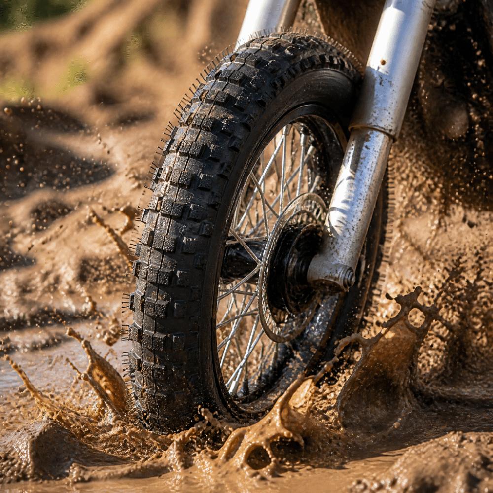 Rubber Tire Set Black Dirt Bike Tire Inner Tube Set for MX350 / MX400 Mini Dirt Bike Trail Travel