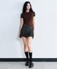 Musinsa Standard Woman Women'S Low Rise Buckle Pleated Mini Skirt [Gray]