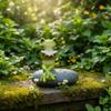 Cartoon Frog Figurine Decorative Gift Idea for Office Desk, Balcony, Garden