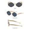 Popular y2k Metal Hexagon Sunglasses Women Men Luxury Designer Steampunk Vintage Small Frame UV400