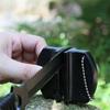 1pc Tungsten Steel Knife Sharpener, Mini Ceramic Rod Pocket Kitchen Knife Sharpener Tool with Plastic Handle for Camping and Outdoor Use
