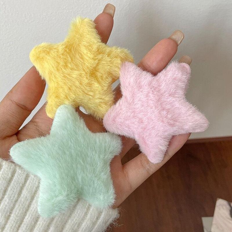 2 Pcs Bride Furry Hair Clip Sweet Girls Star Hairpin Women Girls Kids Headress