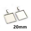 5pcs Stainless Steel 10x25mm 10x50mm Inner Size Rectangle Square Pendant Cabochon Blank Base Setting Tray for DIY Jewelry Making