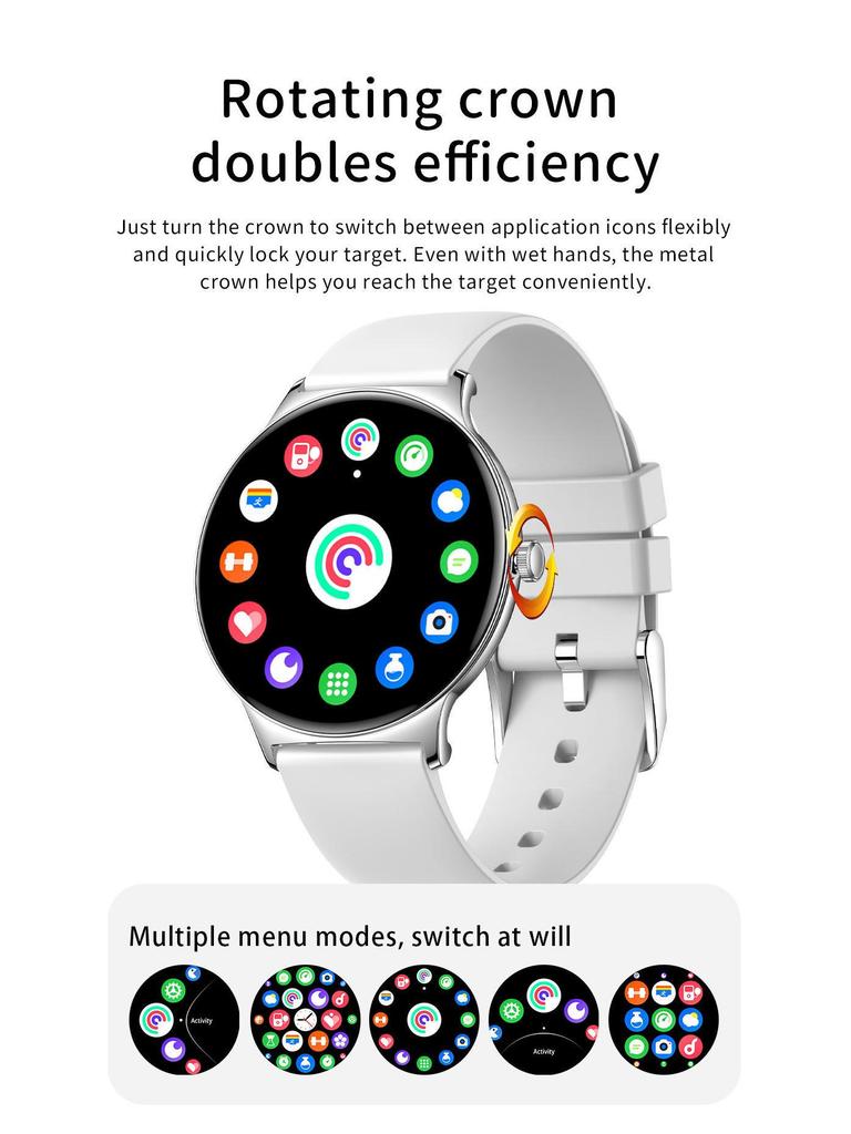 V89 Ultra-thin AMOLED Waterproof Smartwatch with Bluetooth Call and Sport Features