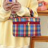 Large Capacity Women Cosmetic Bag Handbag Travel Toiletry Bag Fashion Checkered  Makeup Bag  Travel