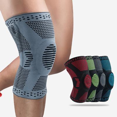 Sports Knee Pads Silicone Knitted Outdoor Basketball Protective Meniscus Leg Sleeves Running Fitness Squat Knee Protectors