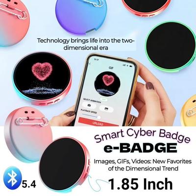 App Control Anime E-Badge 3s Video LED Badge Creative Electronic Display Badge  Game Peripherals