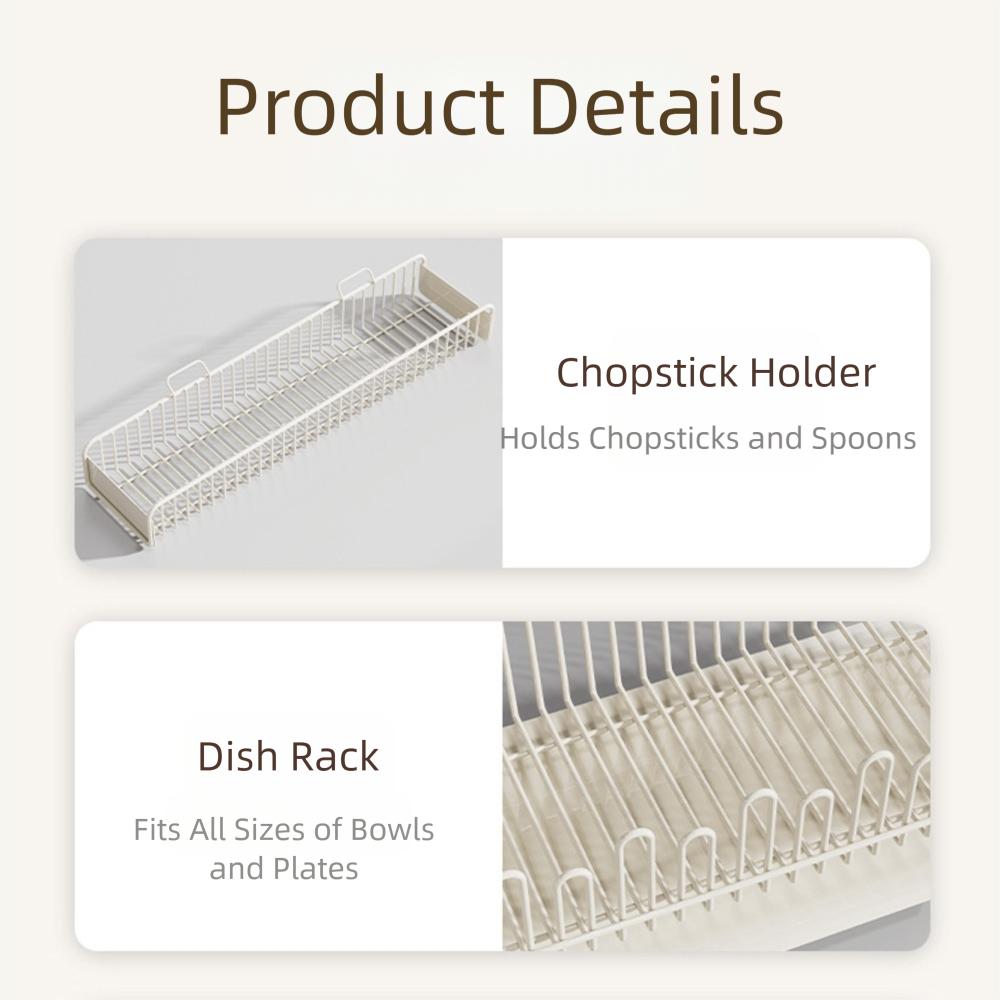 Portable Cutlery Storage Basket Convenient Drain Dish Rack Holder  Kitchen Supplies