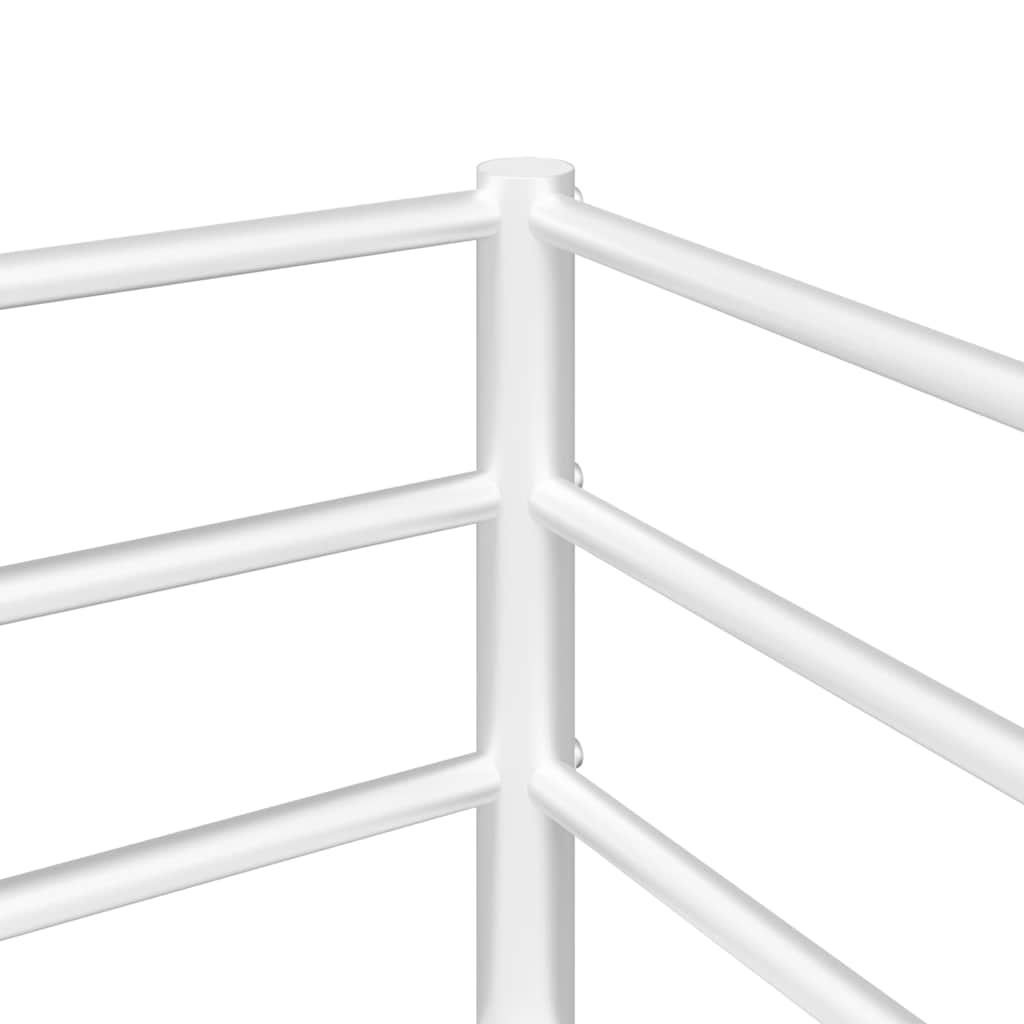 Bunk Bed without Mattress White 75 x 190 cm Steel