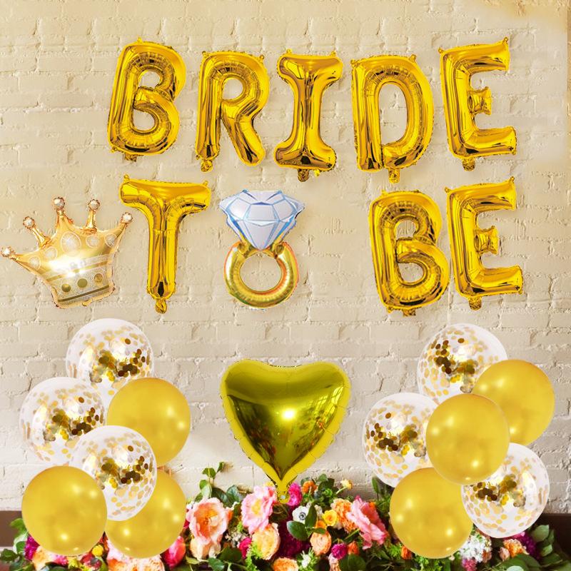 Braut zu sein Junggesellinnenabschied Dekoration Luftballons Wimpelkette für Braut Dusche Junggesellinnenabschied Dekor
