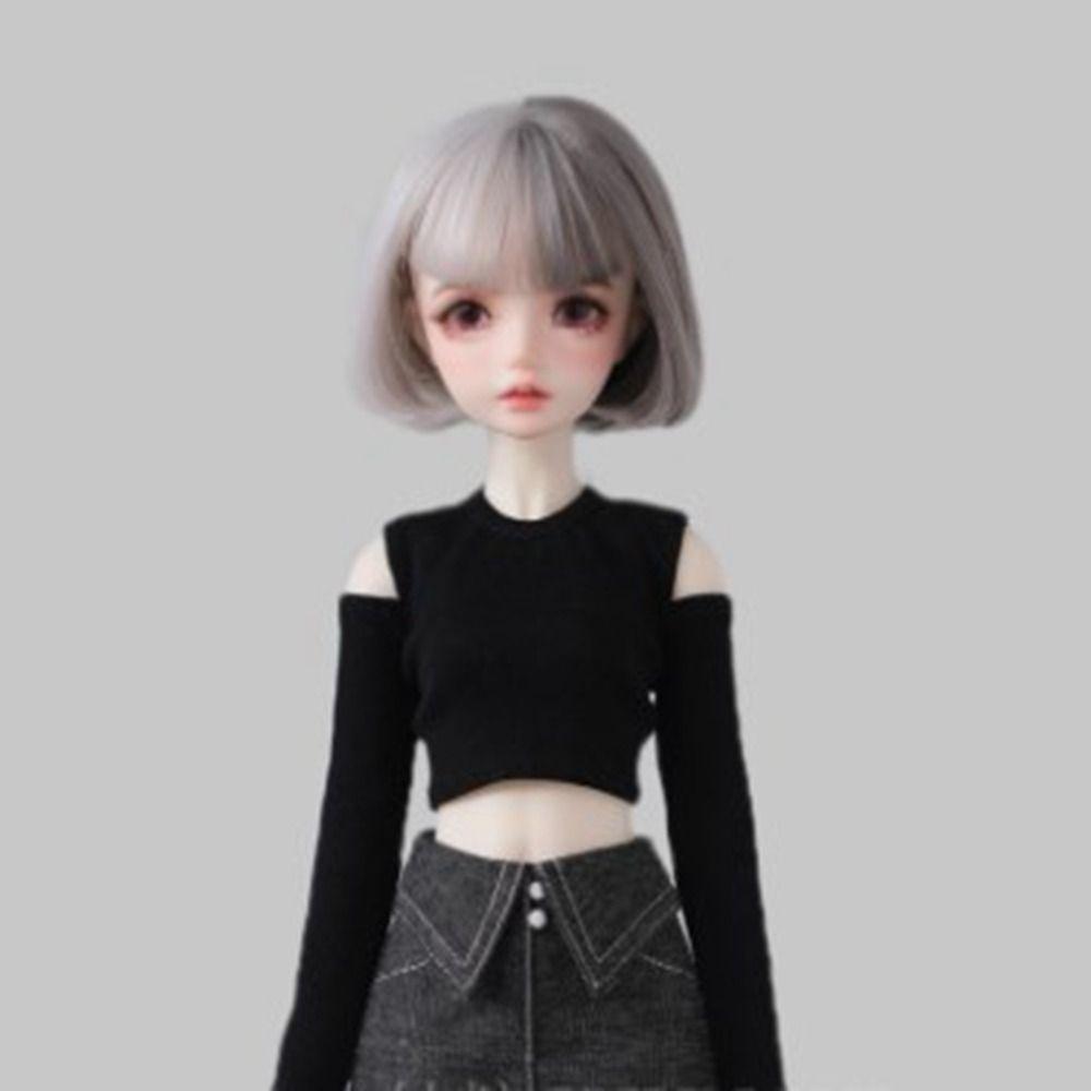 Fashion Off Shoulder Top T-shirt Mini Princess Skirt Clothes for 1/4 BJD 45cm Dolls