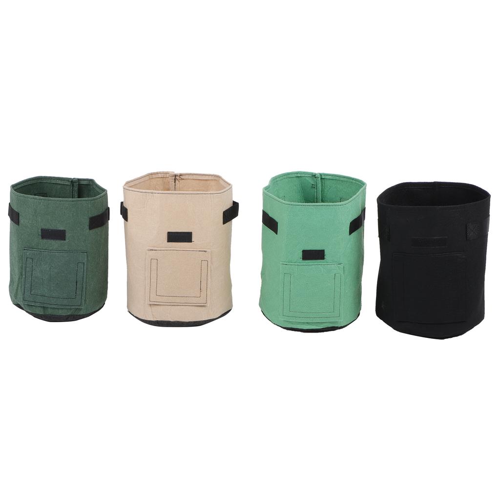 4Pcs Garden Felt Growing Plant Bag Indoor Outdoor Vegetable Flower Pot Gardening Tool