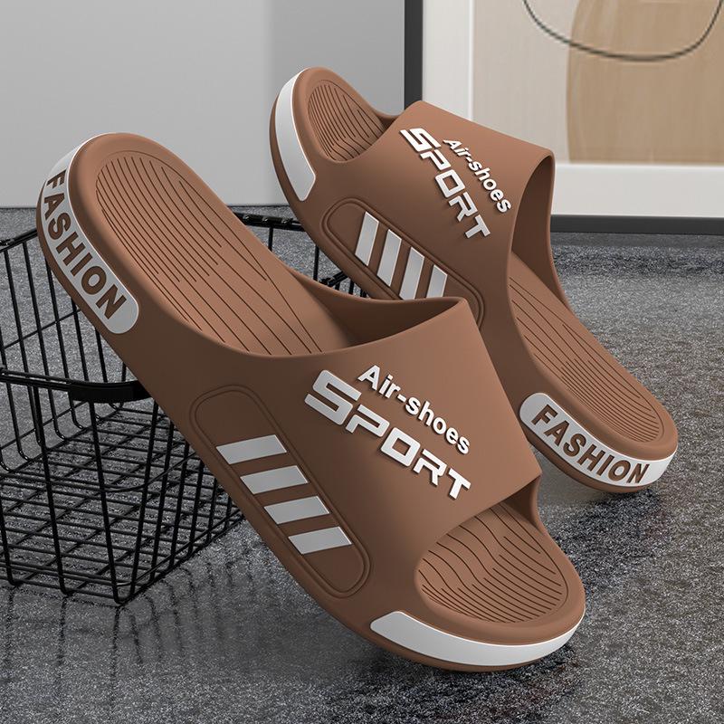 Summer Men's Non-Slip Slippers - Thick Sole Casual Plus Size Sandals for Wide Feet