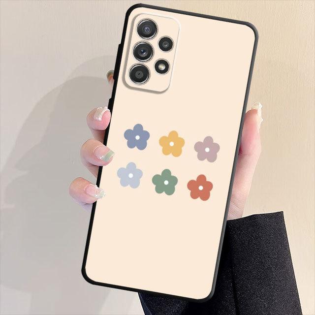 Blumen Handyhülle für Samsung Galaxy A33 A21s A52 A32 A23 A72 A22 A71 A31 A51 A53 A13 A91 A42 A52s A73 A11 Rückseite Silikonhülle