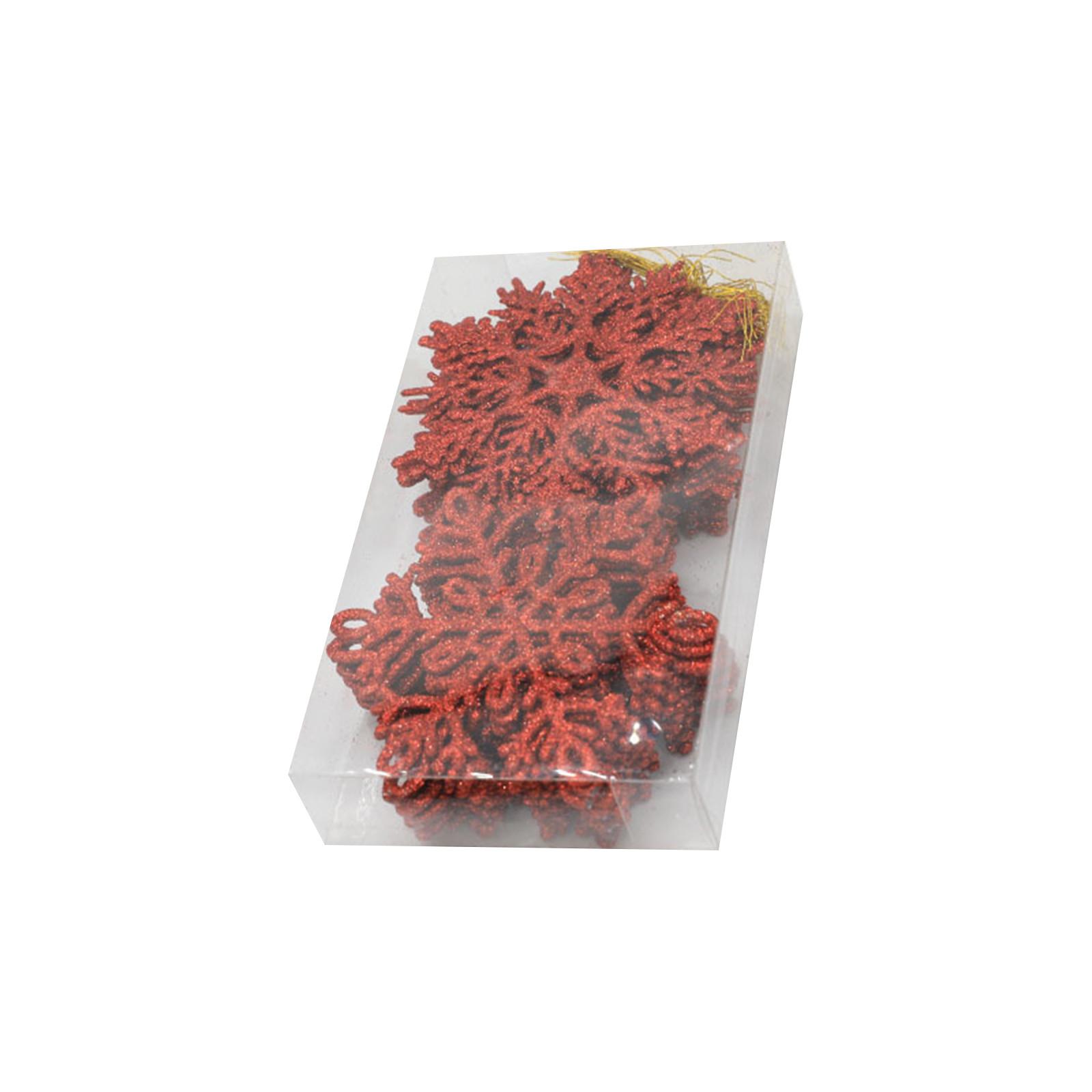 

Прозрачные акриловые снежинки-снежинки, украшения для витрин, рождественские украшения, подвеска One Size красный