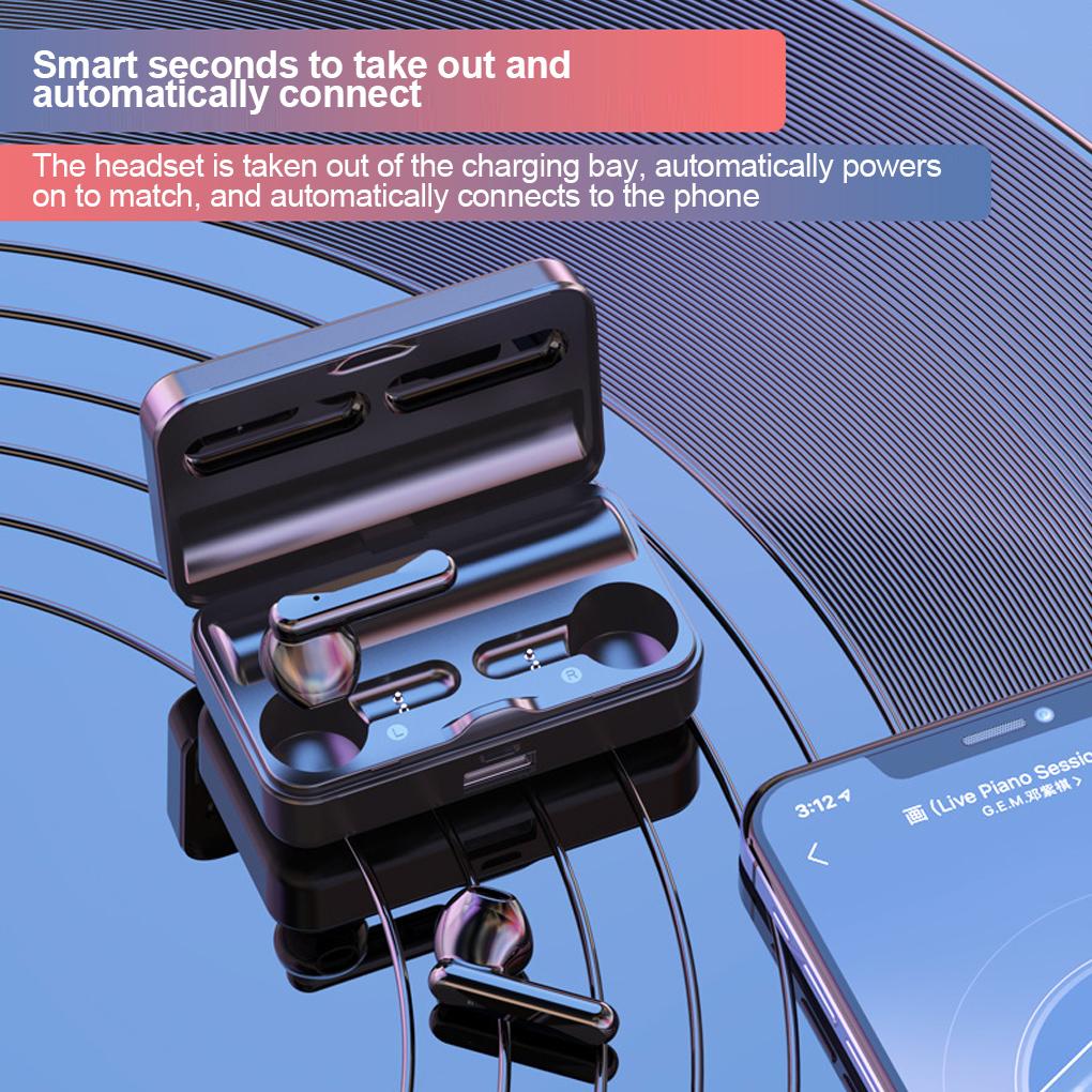 2024 New TWS Wireless Bluetooth Earphones 5.1 Headphones Stereo Sports IPX7 Waterproof 3500mAh Charging Case Mirror Earbuds with Mic