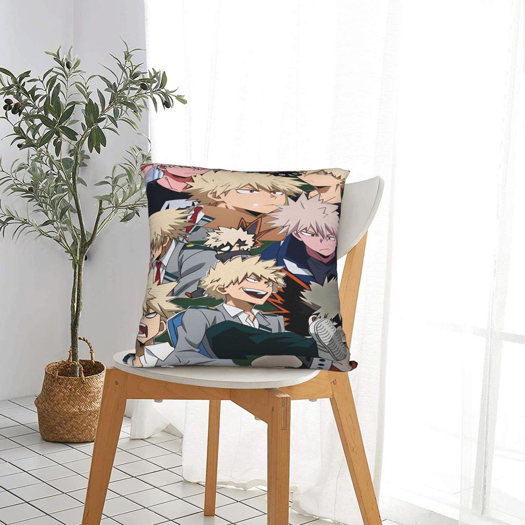 Anime K-Katsuki B-Bakugo Pillow Cover Design Cushion Cover Cute Funny Pillow Case For Living Room Chair