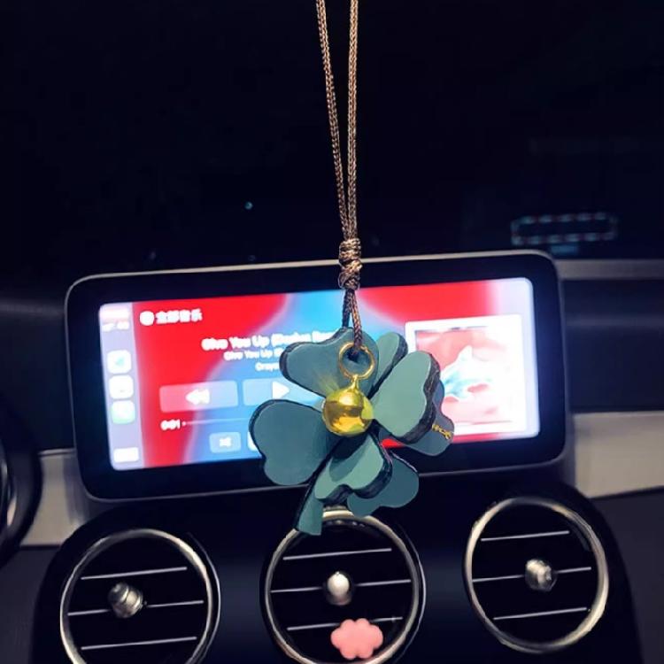 Christmas Car Center Console Four Clovers Dashboard Ornament Fun Decoration