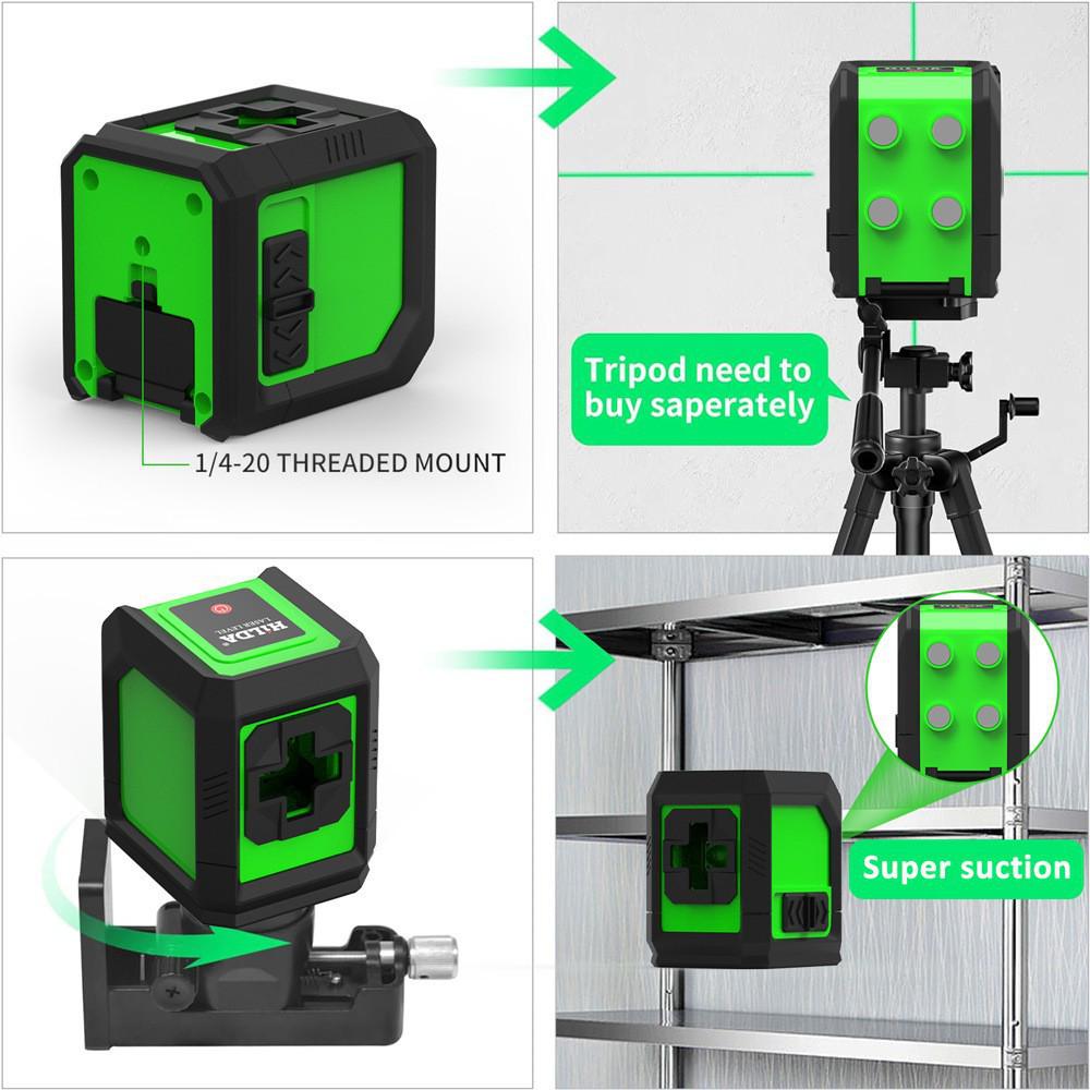 Portable High-Precision 2-Line Laser Green Light Level Meter