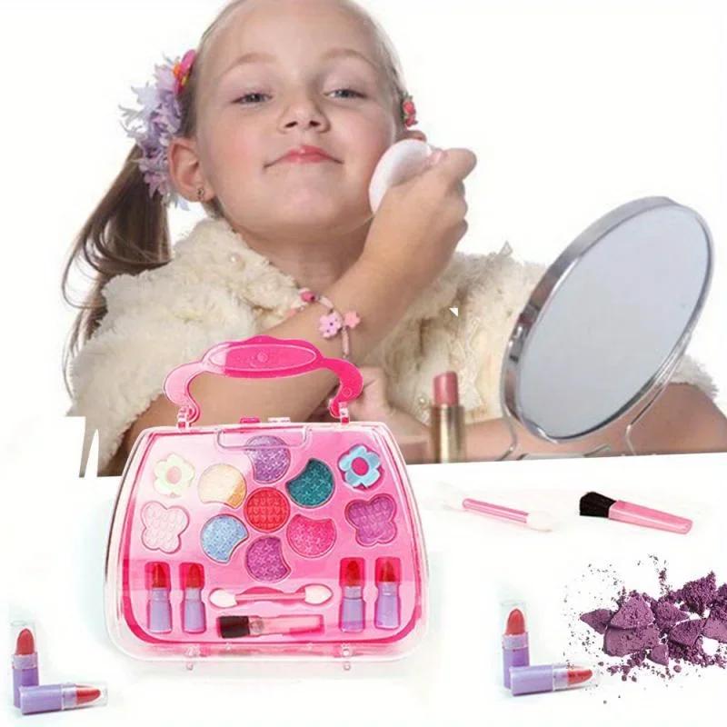Kids Makeup Kit For Girl Washable Kids Makeup Kit Girl Toys Real Little Girls Makeup Kit For Kids Children Princess Play Makup