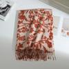 European and American imitation cashmere fringed printed scarf women's winter Korean version versatile temperament warm shawl couple scarf