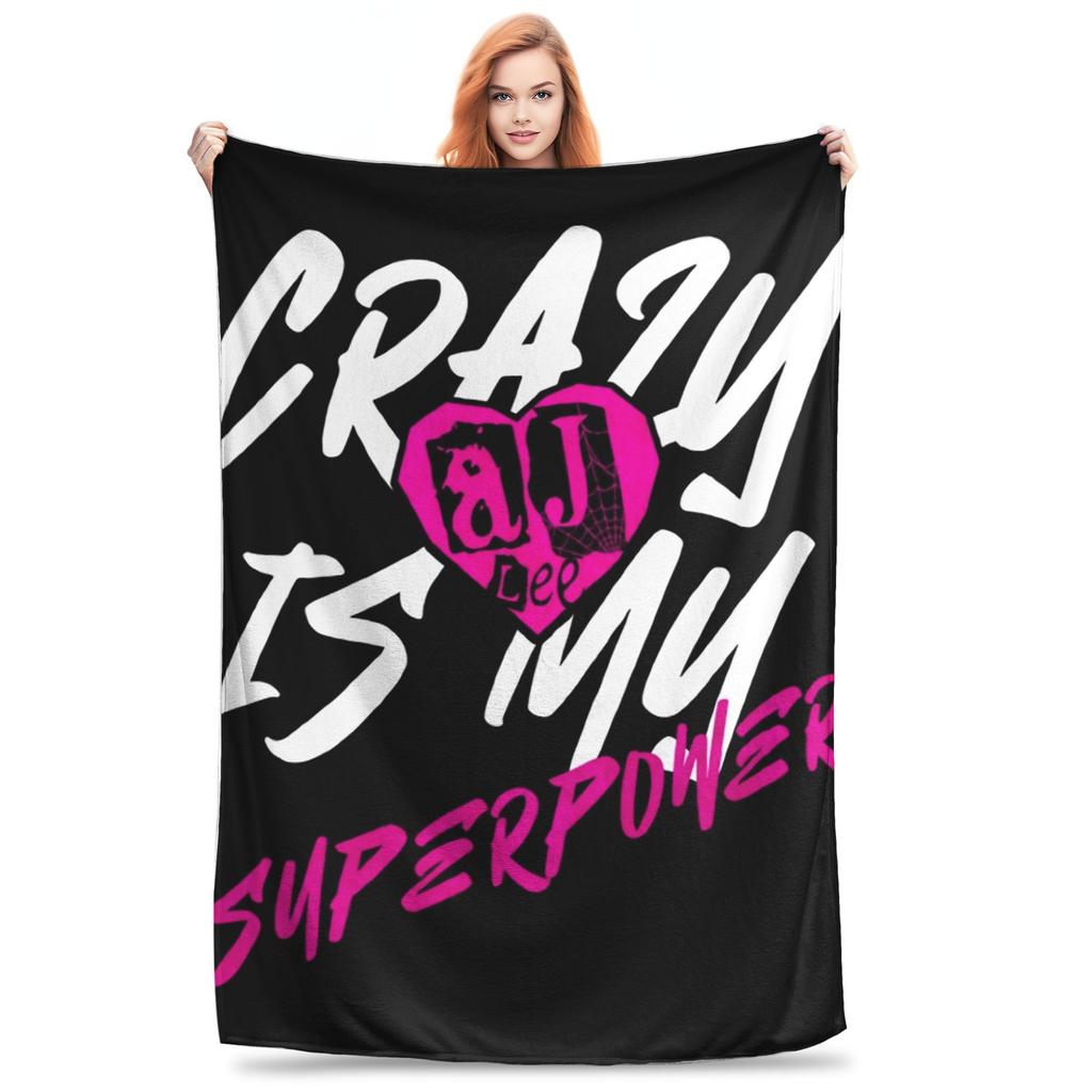 AJ Lee Wrestling Divas  Bedding Throws  Flannel Bedspread For Living Room Aesthetic Sofa Bed Cover