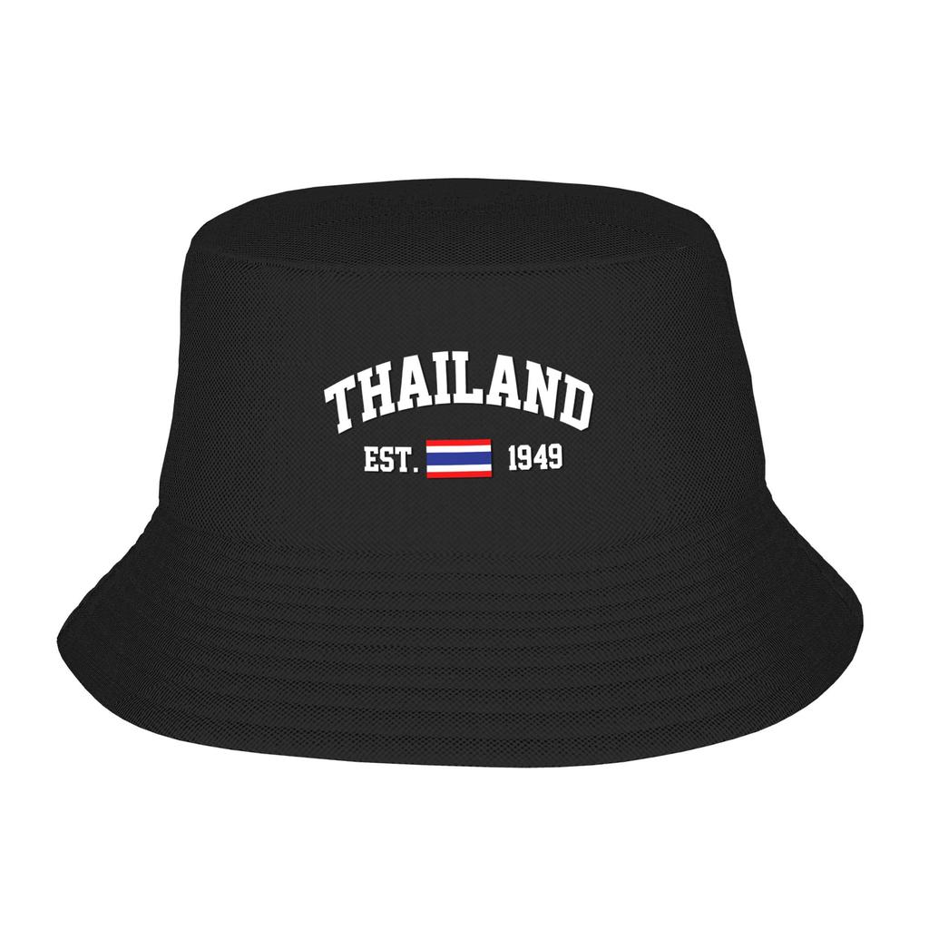 Vintage Thailand Bucket Hat  Hawaii Fisherman Caps Foldable Vacation Sun Hats For Unisex Trendy Printed Cap