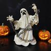 Ghost Figure Ghost Sculpture Spooky Funny Face Expression Gothic For Kitchen Mantel Fireplace Indoor Outdoor Decoration