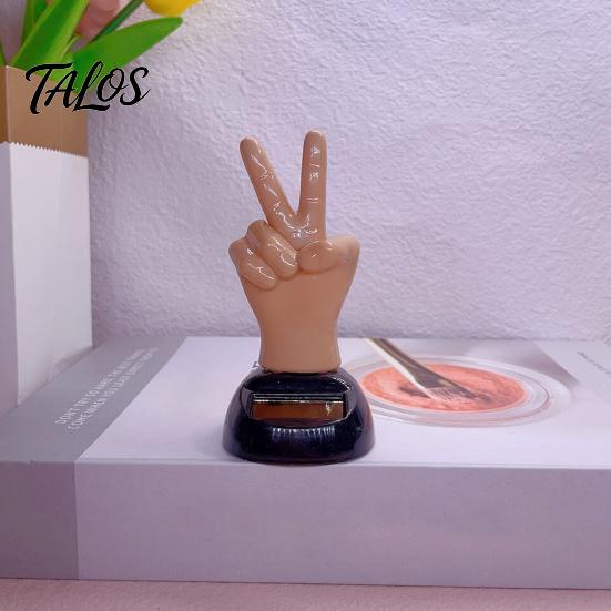 Personalized Car Ornament Solar Powered Finger Shaking Decor, Creative Dashboard Ornament, Funny Figure Swinging Figurine for Desk Office, Cute