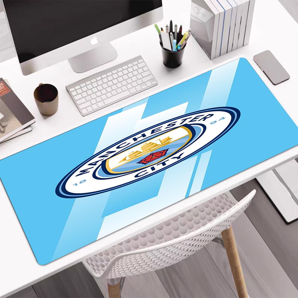 Manchester City Thema Mauspads, Rutschfeste Gummiunterseite, Multifunktionales Büro- & Heimdekor, Perfekt für die Personalisierung des Arbeitsplatzes.