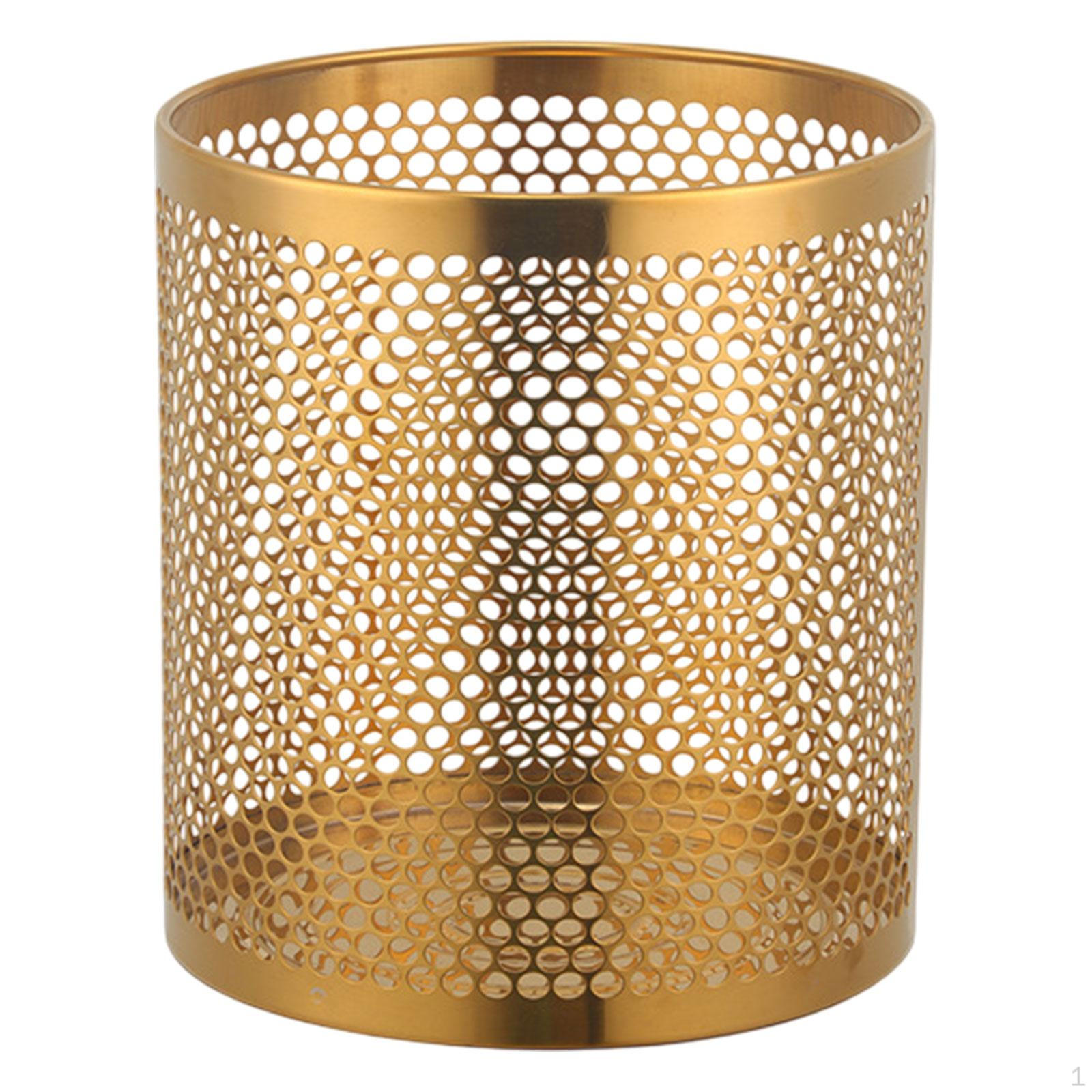 

Мусорное ведро из нержавеющей стали, мусорное ведро, сетка, мусорная корзина для ванной комнаты, кухни Gold