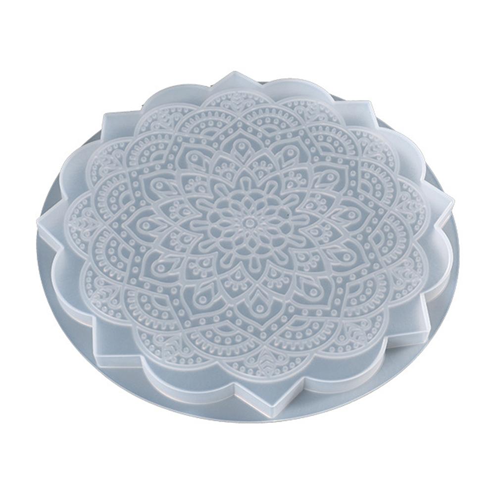 

Силиконовая форма, смоляная форма, сделай сам, эпоксидная смола, гравированная мандала, листья, подставка