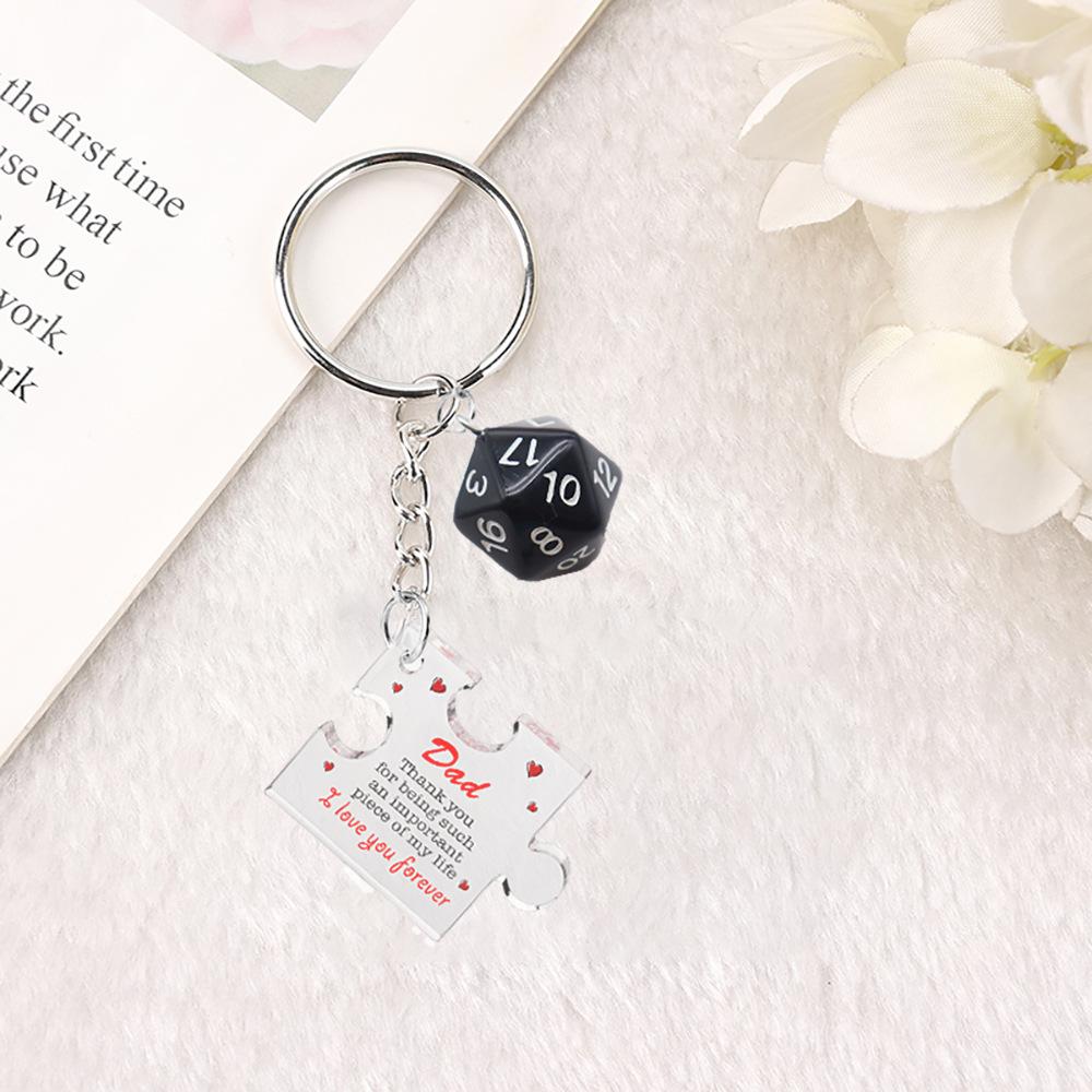 Acrylic Keychain Creative Small Gift Keychain Pendant Mothers Day Fathers Day Thanksgiving Day Gift